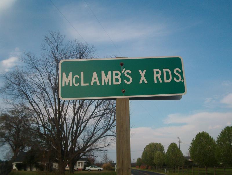 McLamb Crossroad Sign